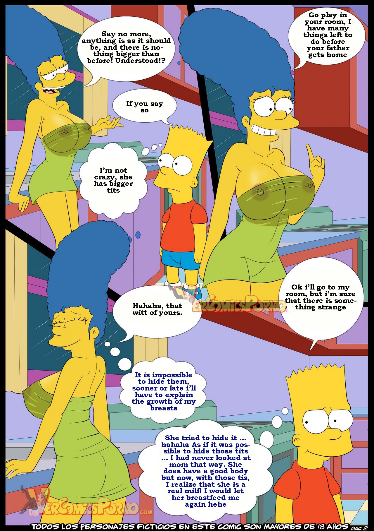 Porno hentai simpson comic Marge Simpson And Bart Porn Comics 17rub Ru